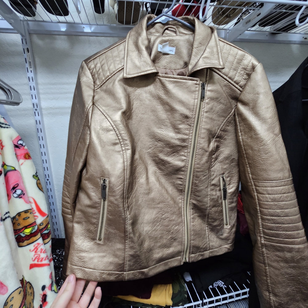 Tribal Metallic Leather Jacket